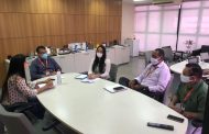 Reunião de alinhamento com o SENAI sobre o projeto Canteiro Escola