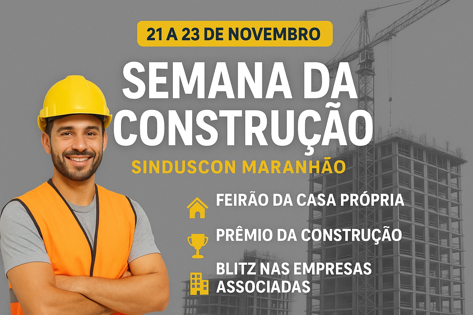 Semana da Construção Sinduscon Maranhão – 21 a 23 de novembro